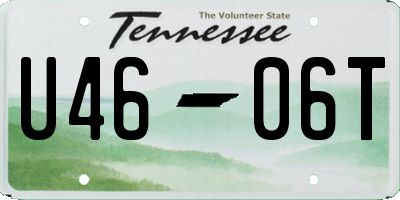 TN license plate U4606T