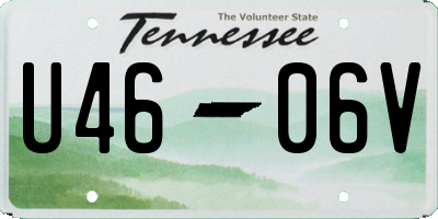 TN license plate U4606V
