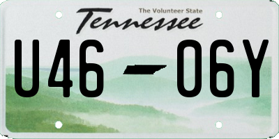 TN license plate U4606Y