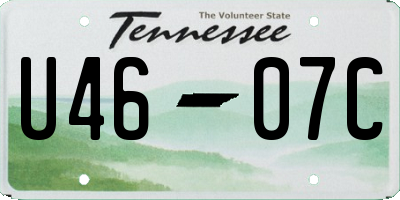 TN license plate U4607C