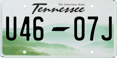 TN license plate U4607J
