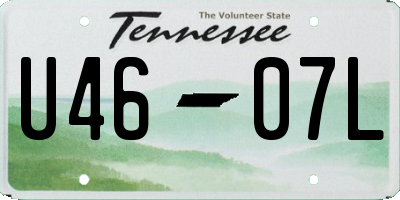 TN license plate U4607L