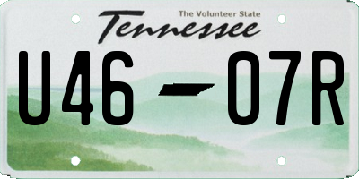 TN license plate U4607R