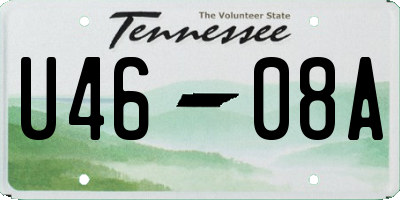 TN license plate U4608A