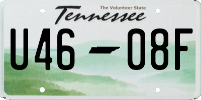 TN license plate U4608F