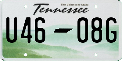 TN license plate U4608G