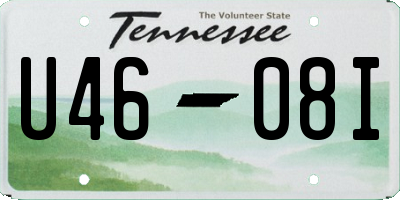 TN license plate U4608I