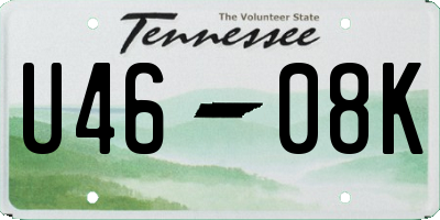 TN license plate U4608K
