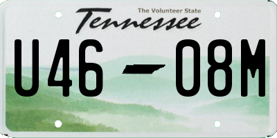 TN license plate U4608M