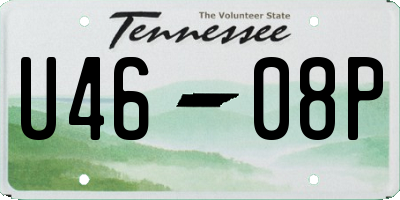 TN license plate U4608P