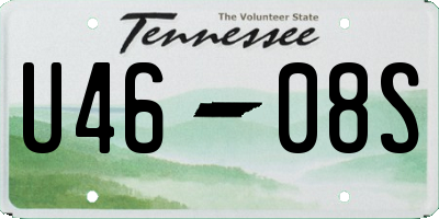 TN license plate U4608S