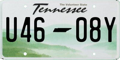 TN license plate U4608Y