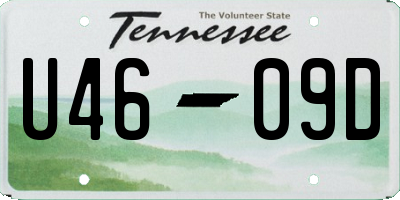 TN license plate U4609D