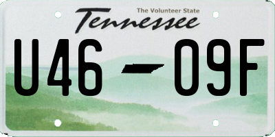 TN license plate U4609F