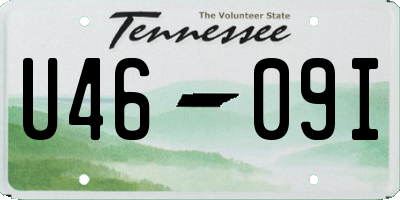 TN license plate U4609I
