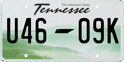 TN license plate U4609K