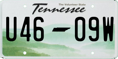 TN license plate U4609W