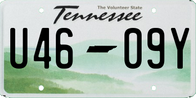 TN license plate U4609Y
