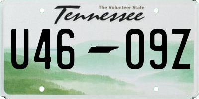 TN license plate U4609Z