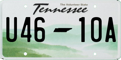 TN license plate U4610A