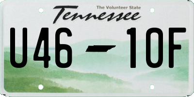 TN license plate U4610F