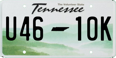 TN license plate U4610K