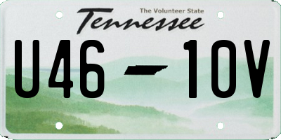 TN license plate U4610V