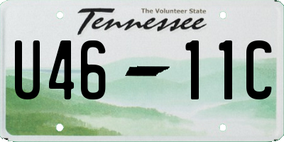 TN license plate U4611C