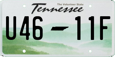 TN license plate U4611F