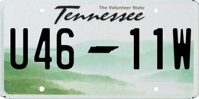 TN license plate U4611W