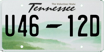 TN license plate U4612D