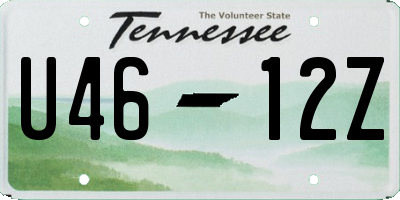 TN license plate U4612Z