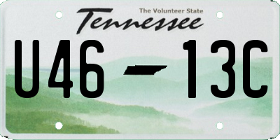 TN license plate U4613C