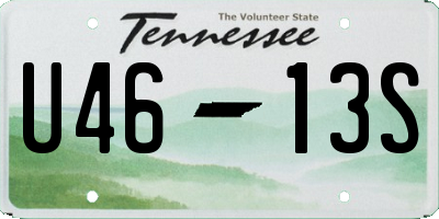 TN license plate U4613S