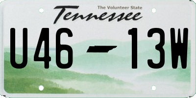 TN license plate U4613W