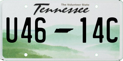 TN license plate U4614C