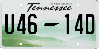 TN license plate U4614D