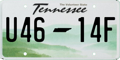 TN license plate U4614F