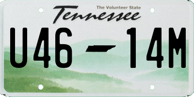 TN license plate U4614M