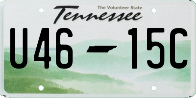 TN license plate U4615C