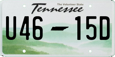 TN license plate U4615D