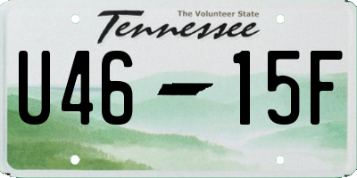 TN license plate U4615F