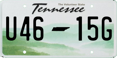 TN license plate U4615G