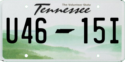 TN license plate U4615I