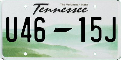 TN license plate U4615J