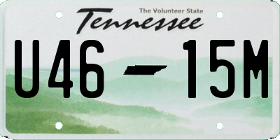 TN license plate U4615M