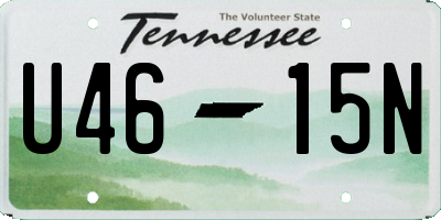 TN license plate U4615N