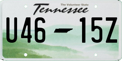 TN license plate U4615Z