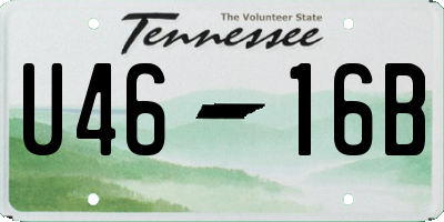 TN license plate U4616B