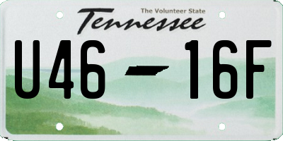 TN license plate U4616F